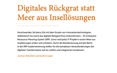 Digitales Rückgrat SAP S/4HANA